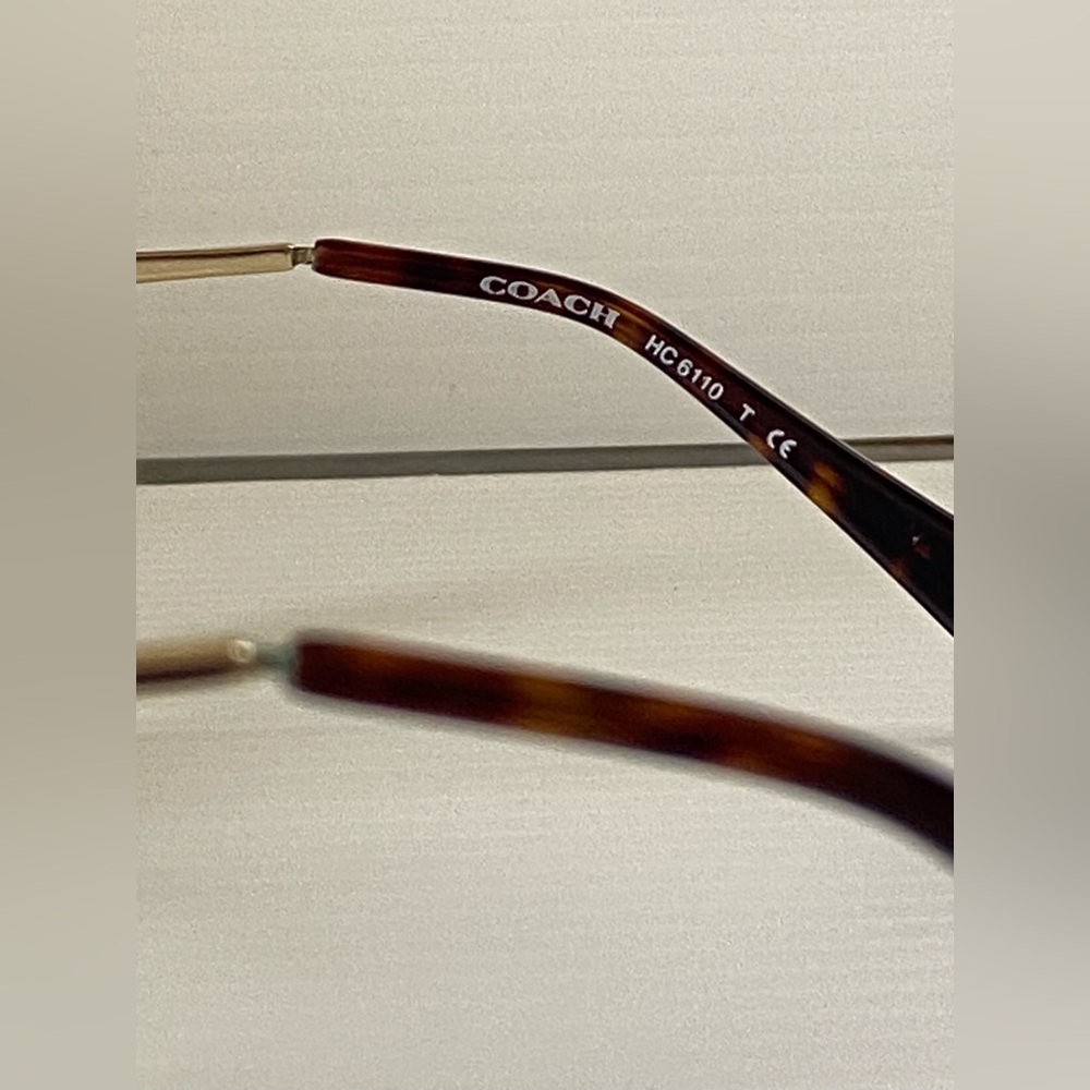 Coach Eyeglasses HC6110 Frame Dark Tortoise 5485 Size 50-16-140 Gold Accent Logo - Picture 4 of 13